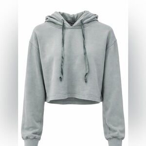 Don’t Ask Why Light Blue Cropped Hoodie